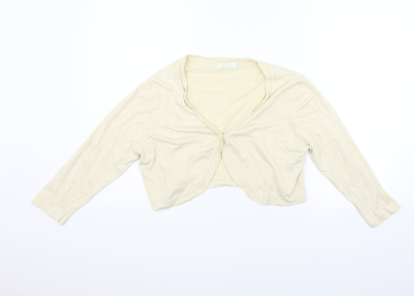 Marks and Spencer Womens Beige   Cardigan Jumper Size 18