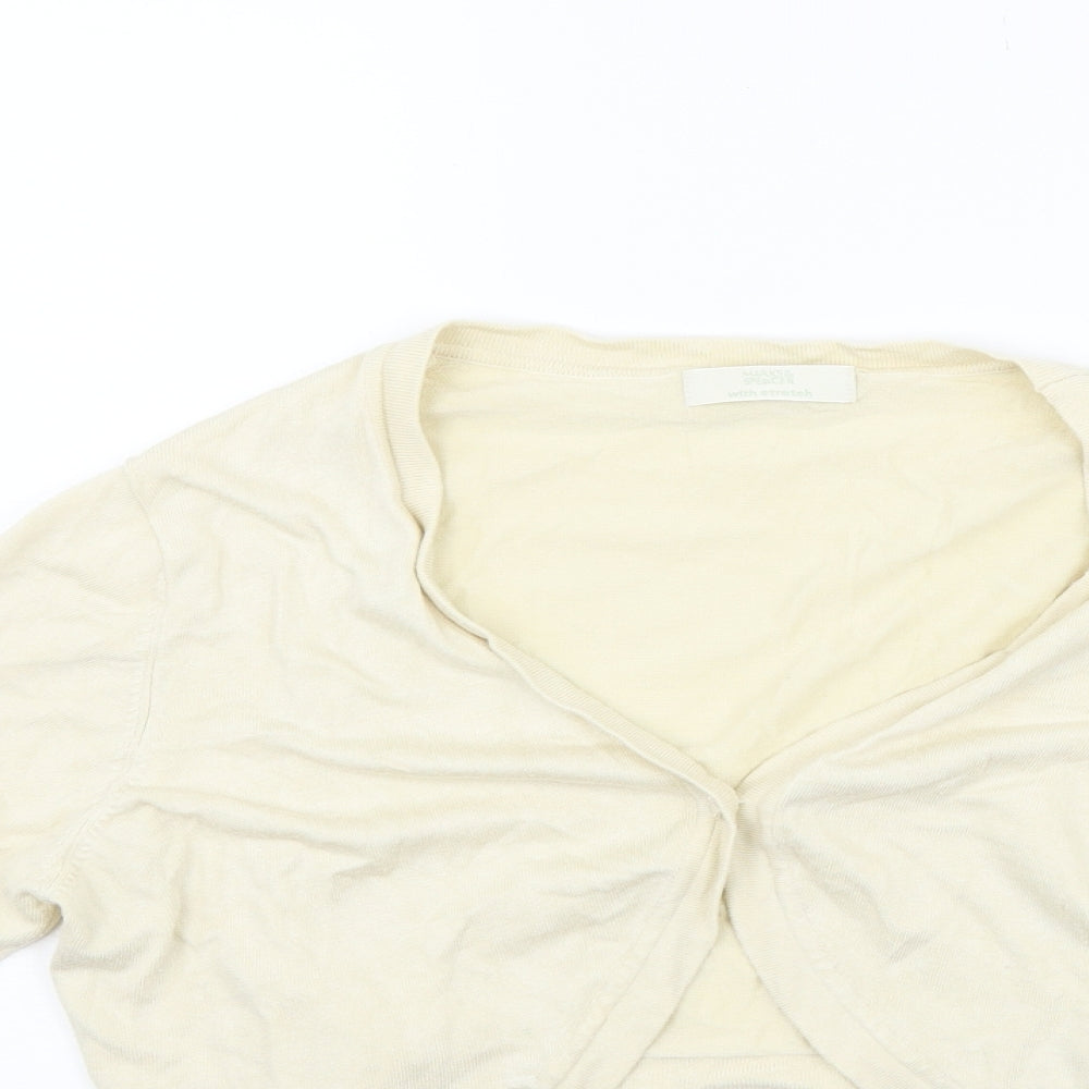 Marks and Spencer Womens Beige   Cardigan Jumper Size 18