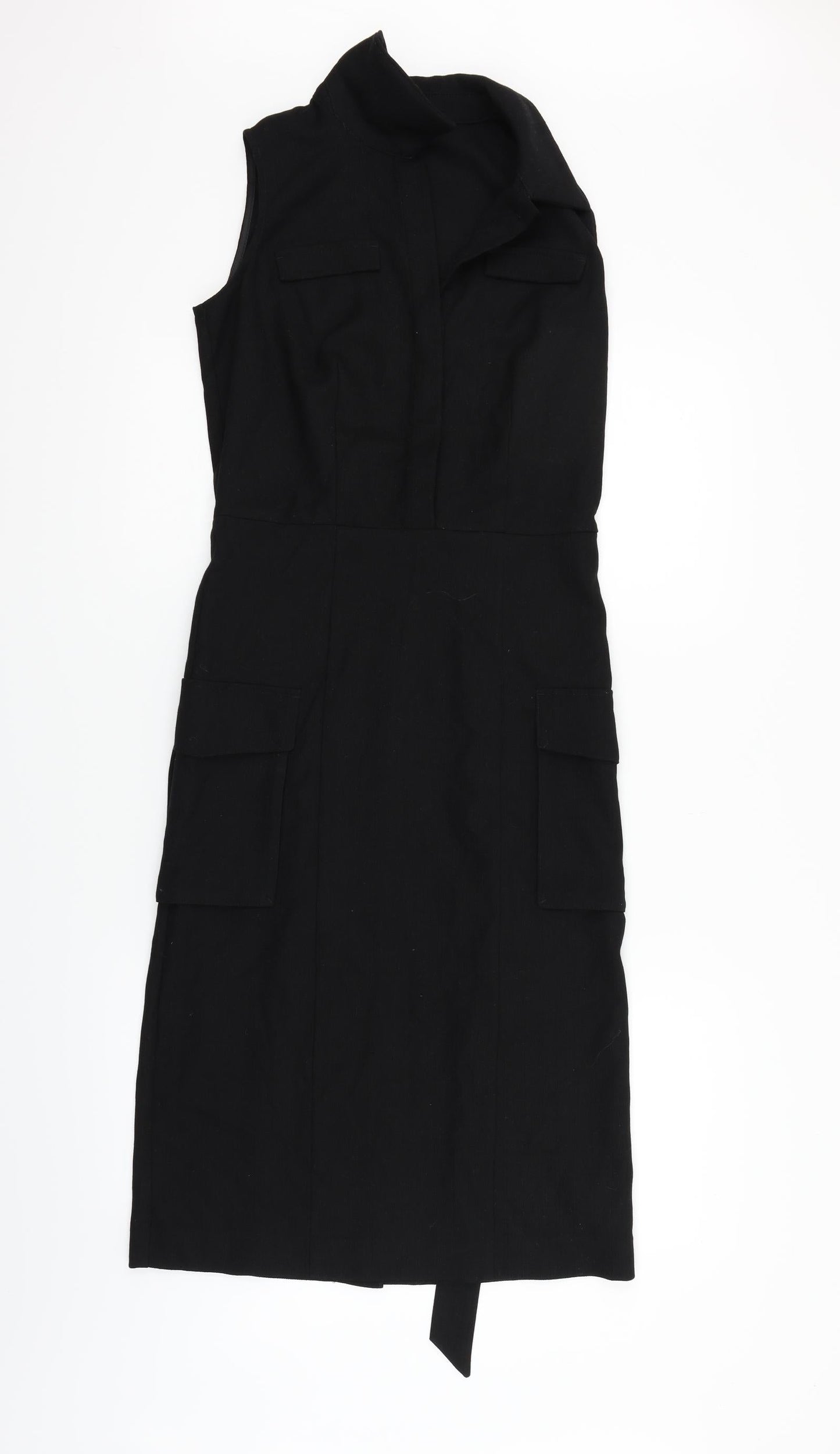 NEXT Womens Black   Fit & Flare  Size 6  - BELTED