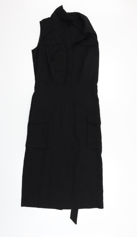 NEXT Womens Black   Fit & Flare  Size 6  - BELTED