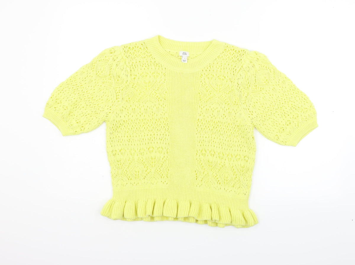 Bonmarché Womens Yellow Pullover Hoodie Size 12