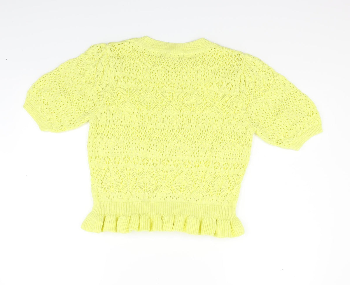 Bonmarché Womens Yellow Pullover Hoodie Size 12