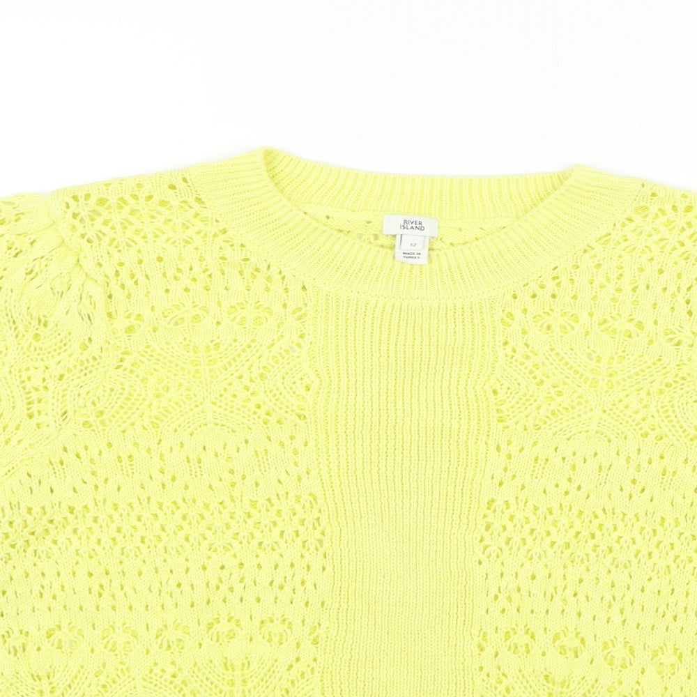 Bonmarché Womens Yellow Pullover Hoodie Size 12
