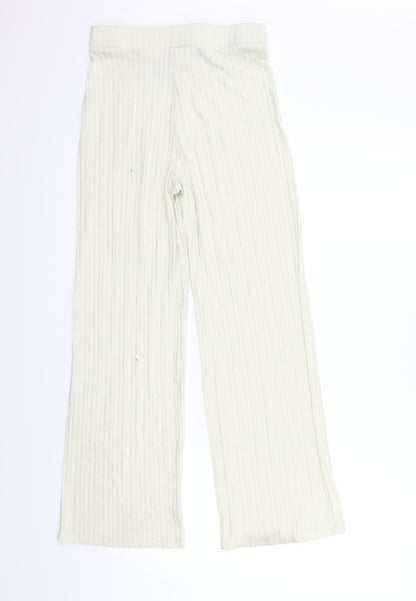 H&M Womens White   Trousers  Size S L28 in