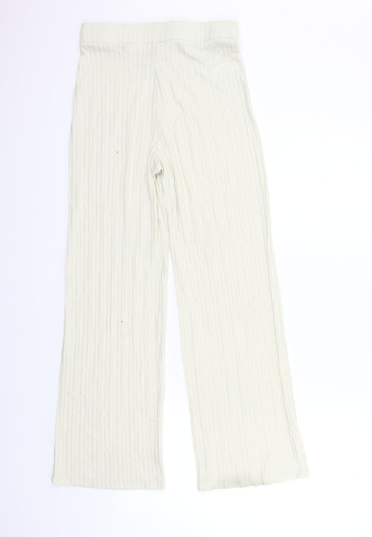 H&M Womens White   Trousers  Size S L28 in