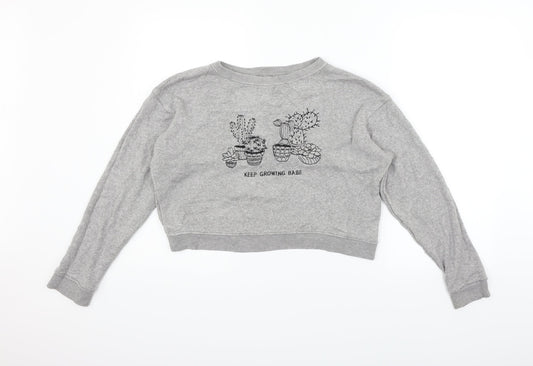 Pull&Bear Womens Grey   Pullover Jumper Size M