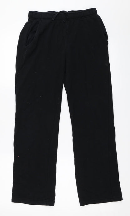 Womens UK Size S Papaya Regular Fit Sweatpants Black Trousers