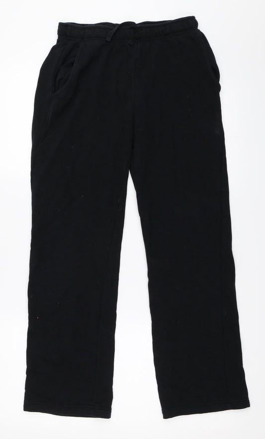 Womens UK Size S Papaya Regular Fit Sweatpants Black Trousers
