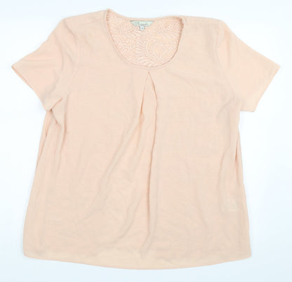 Womens UK Size 14 Peacocks Beige Basic Blouse