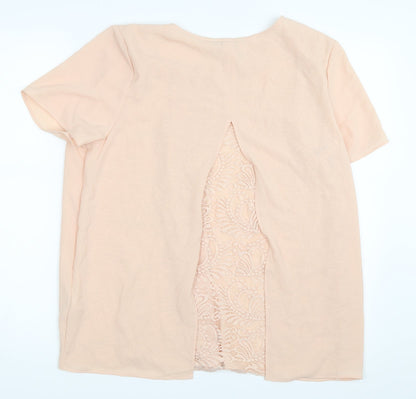 Womens UK Size 14 Peacocks Beige Basic Blouse