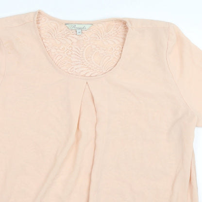 Womens UK Size 14 Peacocks Beige Basic Blouse