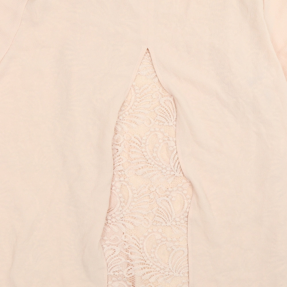 Womens UK Size 14 Peacocks Beige Basic Blouse