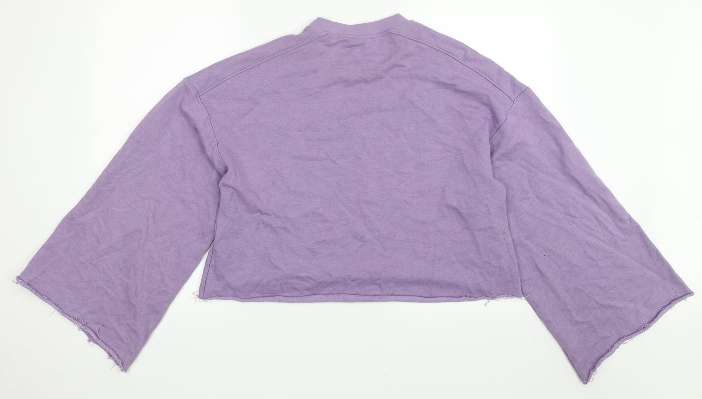 H&M Womens Purple   Pullover Sweatshirt Size 36