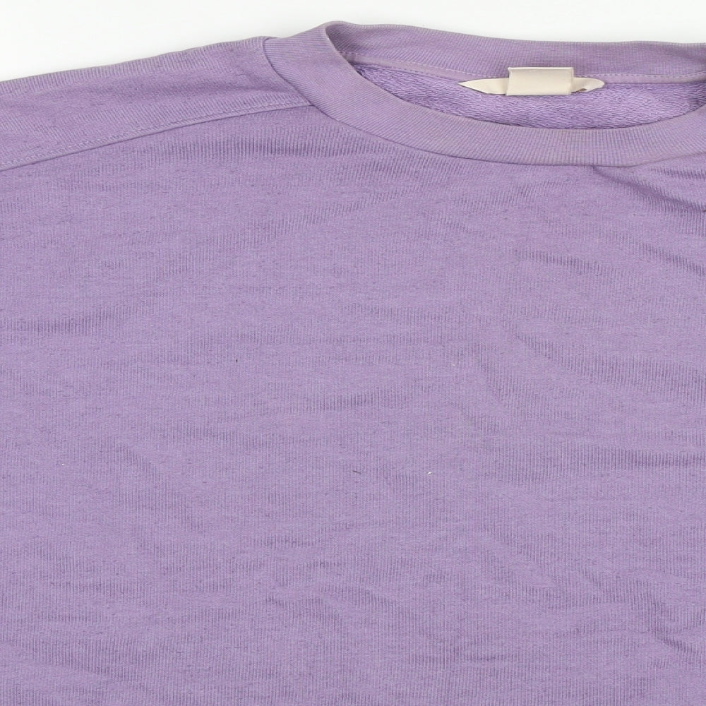 H&M Womens Purple   Pullover Sweatshirt Size 36