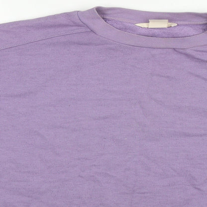 H&M Womens Purple   Pullover Sweatshirt Size 36