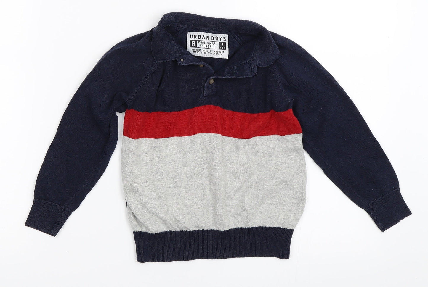 Urban Boys Boys Blue   Pullover Jumper Size 4 Years