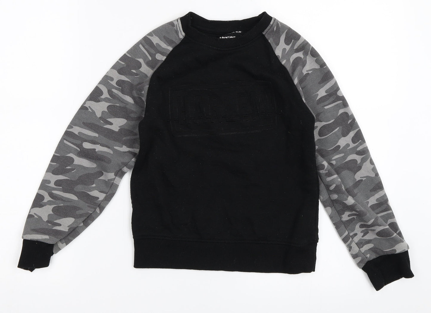 Primark Boys Black   Pullover Sweatshirt Size 8-9 Years