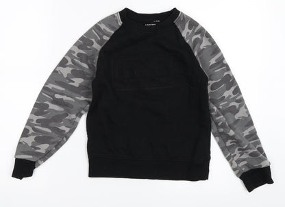 Primark Boys Black   Pullover Sweatshirt Size 8-9 Years