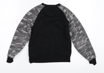 Primark Boys Black   Pullover Sweatshirt Size 8-9 Years
