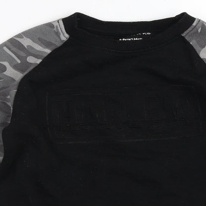 Primark Boys Black   Pullover Sweatshirt Size 8-9 Years