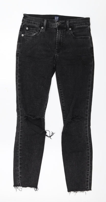 Gap Womens Black  Denim Skinny Jeans Size 26 in L26 in