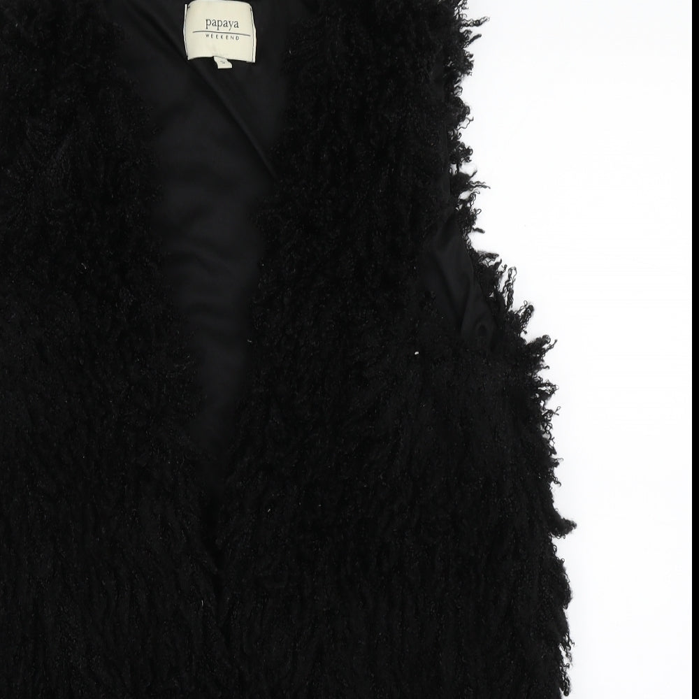 Papaya Womens Black   Jacket Waistcoat Size S