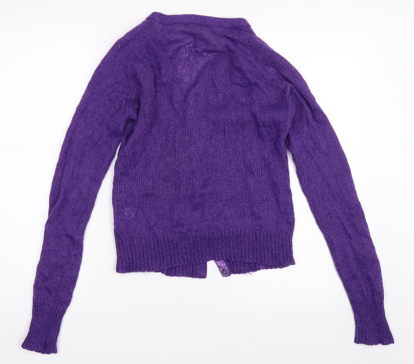 SOFT GREY Womens Purple   Cardigan Jumper Size 10