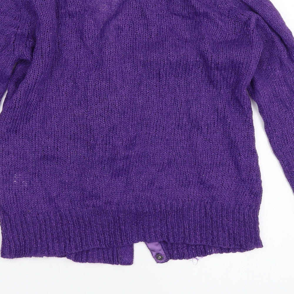 SOFT GREY Womens Purple   Cardigan Jumper Size 10