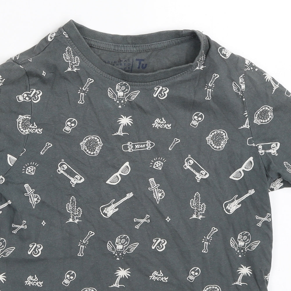 TU Boys Grey   Basic T-Shirt Size 6 Years