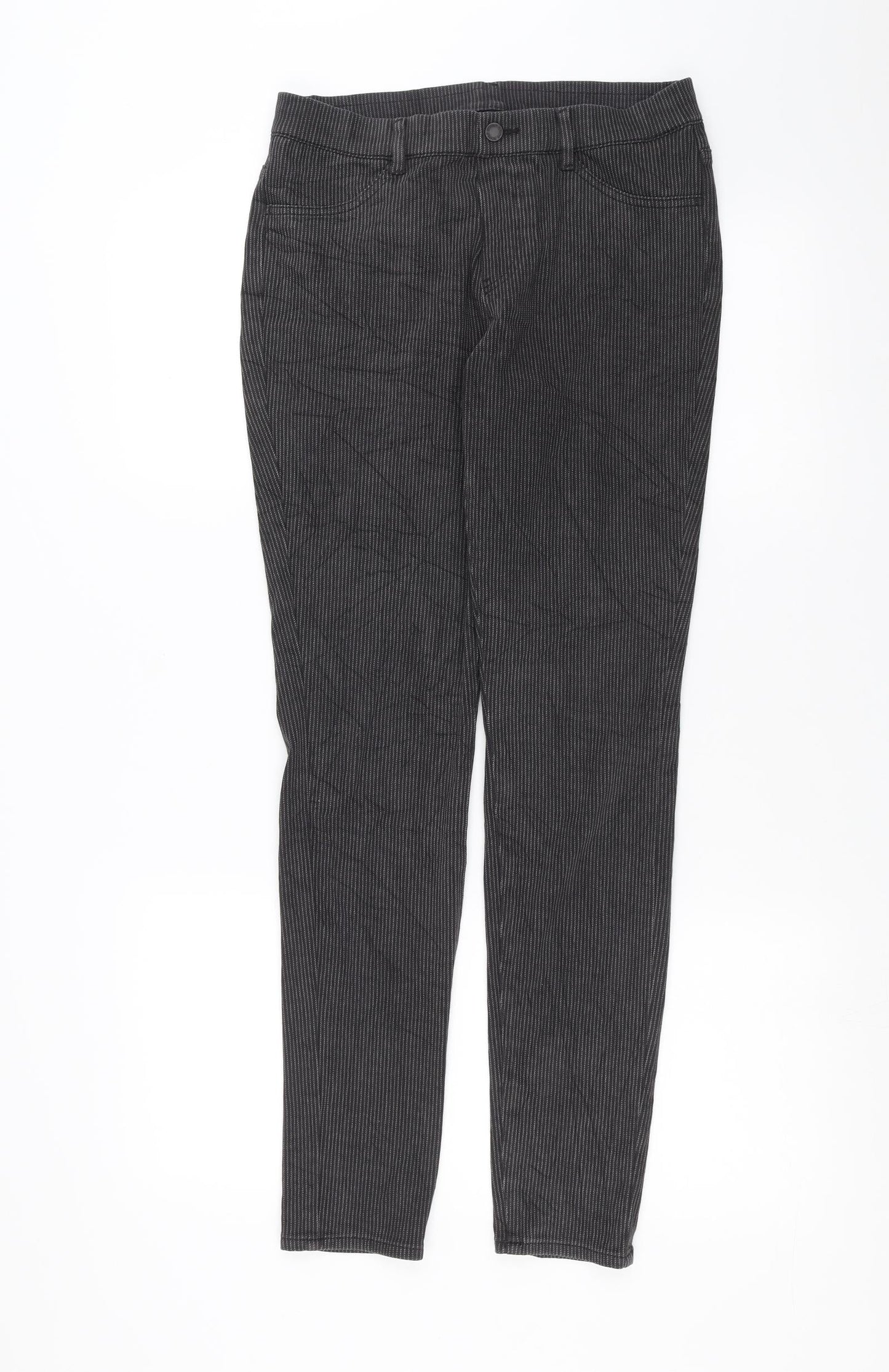 Womens UK Size 28 in Uniqlo Slim Fit  Black Trousers