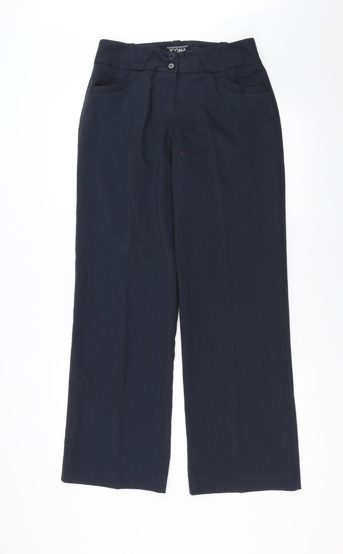 ICONA Womens Blue   Trousers  Size 12 L31 in