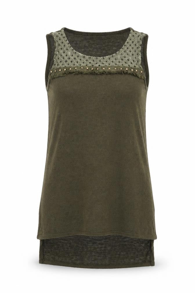 Primark Womens Green   Basic Blouse Size 6  - beaded