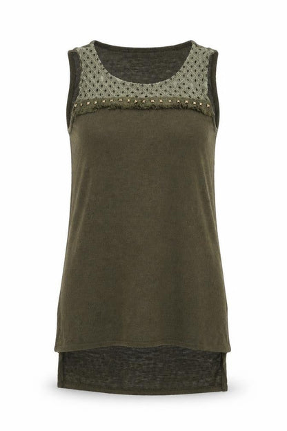 Primark Womens Green   Basic Blouse Size 6  - beaded