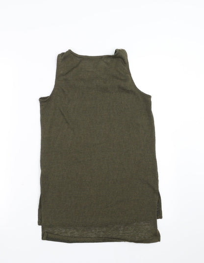 Primark Womens Green   Basic Blouse Size 6  - beaded