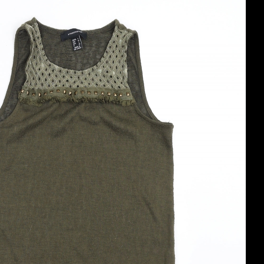 Primark Womens Green   Basic Blouse Size 6  - beaded