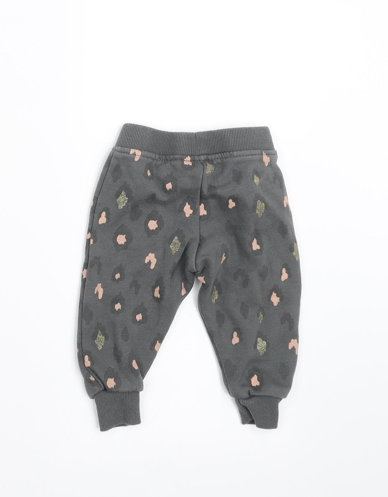 Primark Girls Grey Animal Print  Jogger Trousers Size 3-6 Months