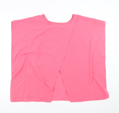 Womens UK Size 10 Internationale Pink Basic Blouse