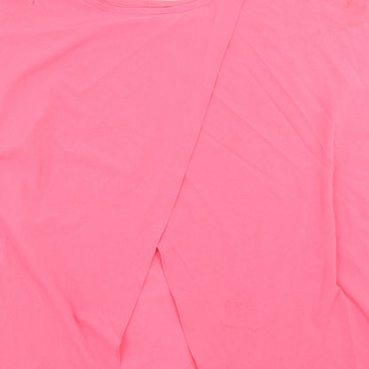 Womens UK Size 10 Internationale Pink Basic Blouse