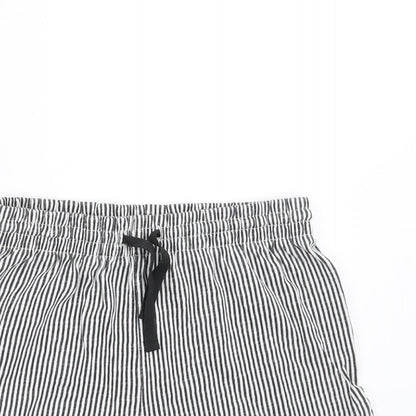 NEXT Girls Grey Striped  Hot Pants Shorts Size 6 Years
