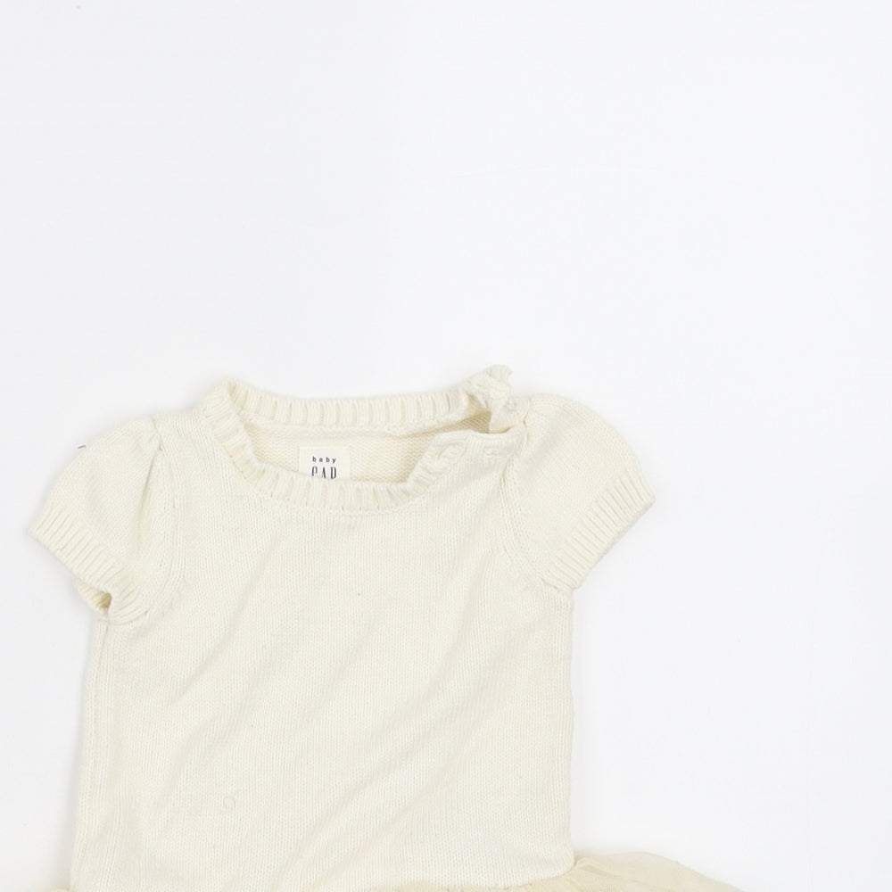 Gap Girls Ivory   Jumper Dress  Size 3-6 Months