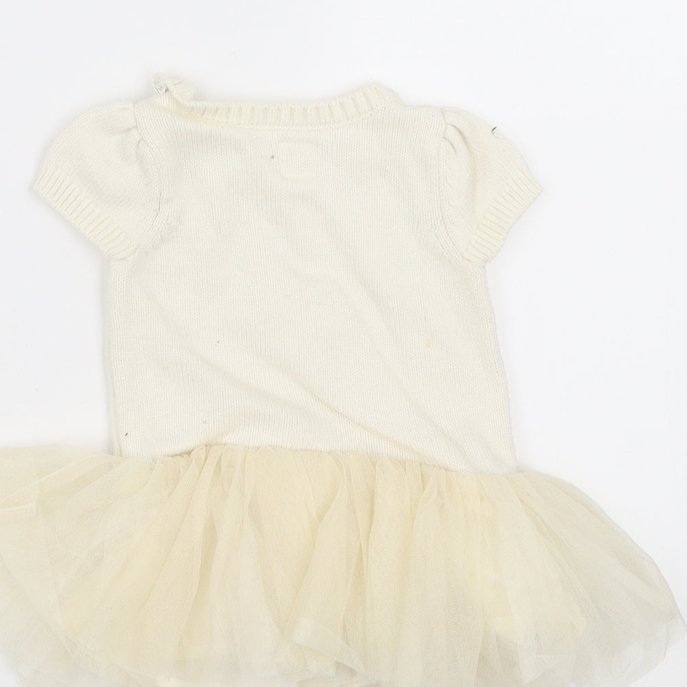 Gap Girls Ivory   Jumper Dress  Size 3-6 Months