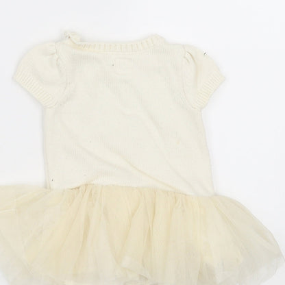 Gap Girls Ivory   Jumper Dress  Size 3-6 Months