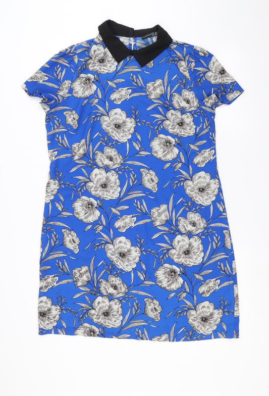 Primark Womens Blue Floral  Shift  Size 14