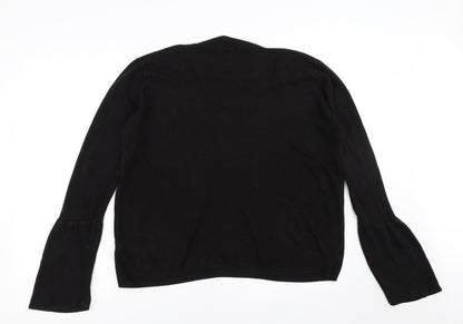 Papaya Womens Black   Pullover Jumper Size M  - Choker style neck