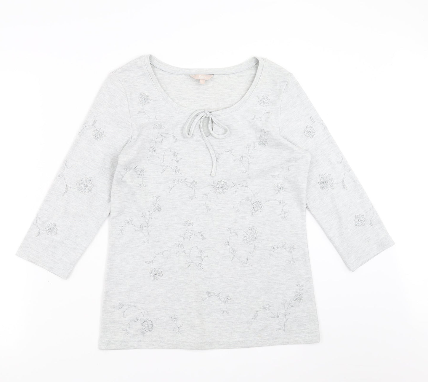 Womens UK Size 12 Soon Grey Basic Blouse