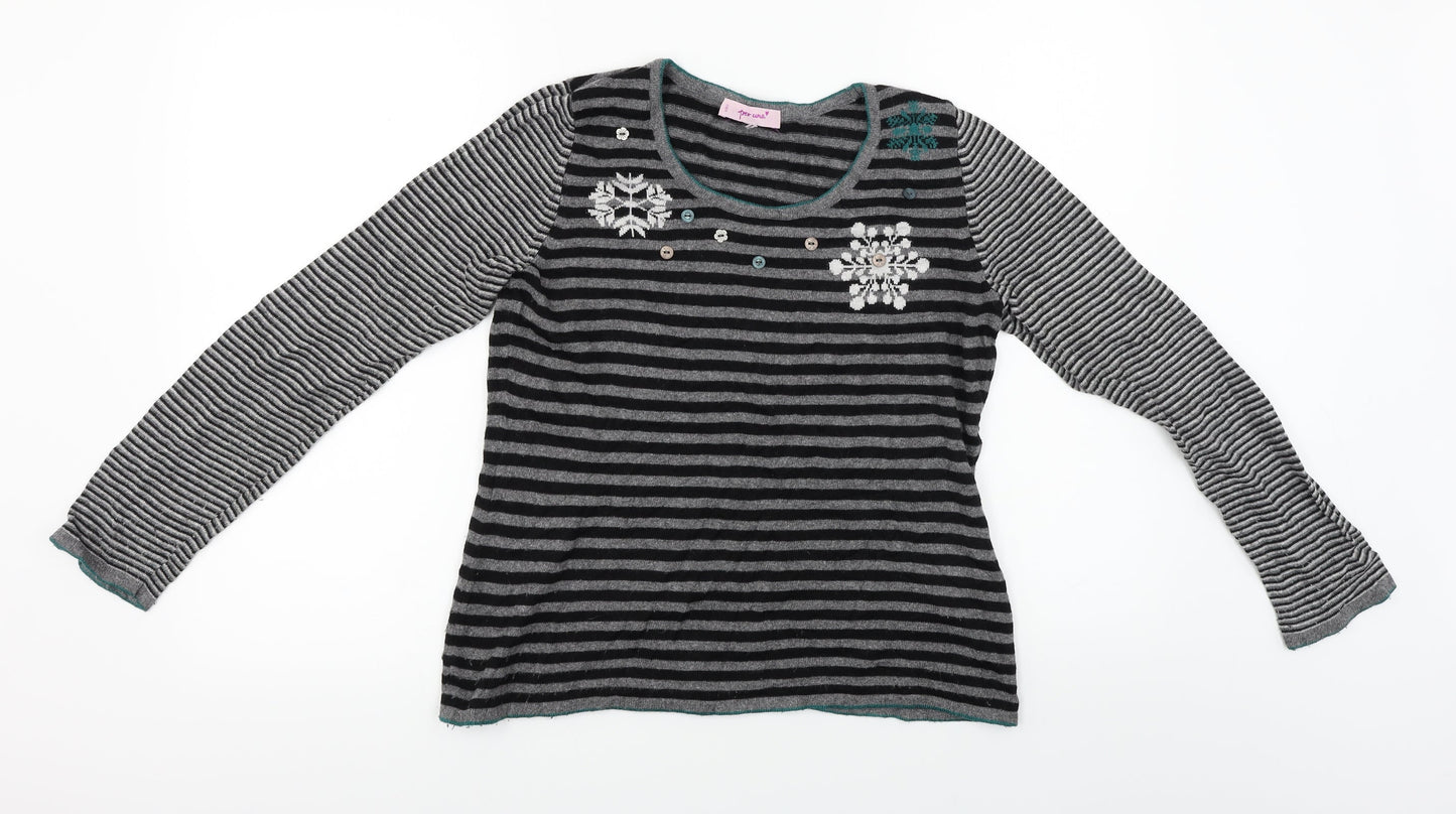 Per Una  Womens Black   Pullover Jumper Size 10