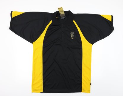 Falcon  Mens Black    Polo Size XL