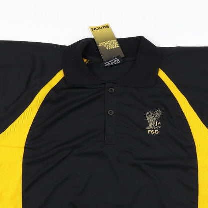 Falcon  Mens Black    Polo Size XL