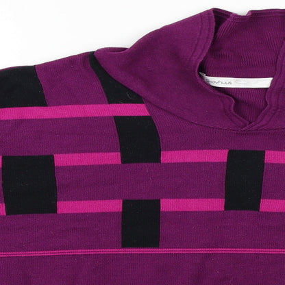 Skovhuus  Womens Purple Herringbone  Pullover Jumper Size 2XL
