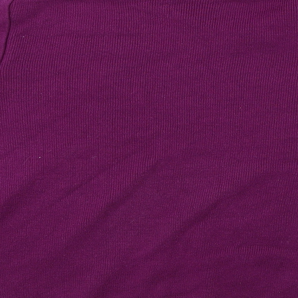 Skovhuus  Womens Purple Herringbone  Pullover Jumper Size 2XL